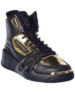 Giuseppe Zanotti Croc-Embossed Leather Sneaker Men