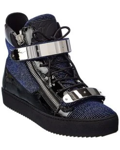 Giuseppe Zanotti May London Velvet & Patent Sneaker Men