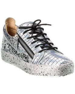 Giuseppe Zanotti May London Croc-Embossed Leather Sneaker Men