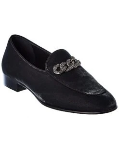 Giuseppe Zanotti Crystal Embellished Velvet Loafer Men
