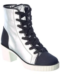 Giuseppe Zanotti Nidir 50 Leather & Canvas Boot Women