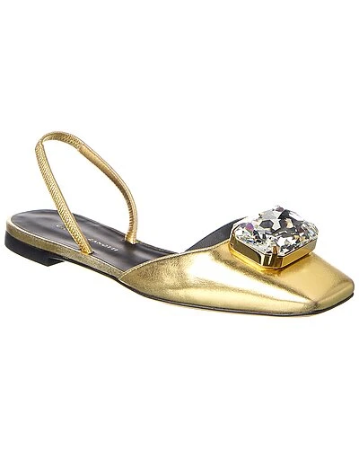 Giuseppe Zanotti Pigalle Leather Slingback Flat Women 3 Giuseppe Zanotti Pigalle Leather Slingback Flat Women
