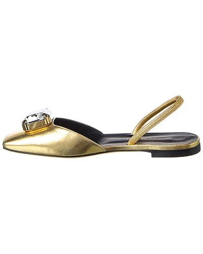 Giuseppe Zanotti Pigalle Leather Slingback Flat Women 4 Giuseppe Zanotti Pigalle Leather Slingback Flat Women - Image 2