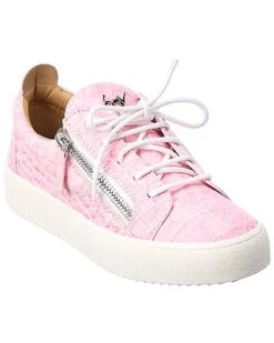 Giuseppe Zanotti May London Croc-Embossed Leather Sneaker Women