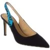 Giuseppe Zanotti Formal 85 Suede & Haircalf Slingback Pump Women