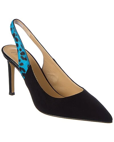 Giuseppe Zanotti Formal 85 Suede & Haircalf Slingback Pump Women 3 Giuseppe Zanotti Formal 85 Suede & Haircalf Slingback Pump Women