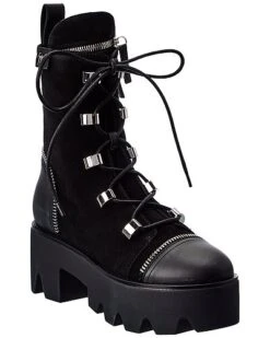 Giuseppe Zanotti Daikiri 20 Suede & Leather Platform Boot Women