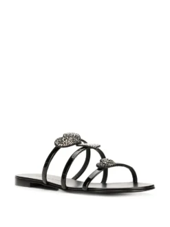 Women Giuseppe Zanotti Heart Strap Slides -Giuseppe Zanotti 13496585 21555302 1000