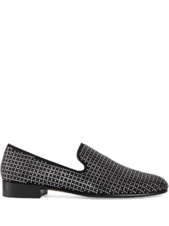 Men Giuseppe Zanotti Lewis Crystal Embellished Loafers