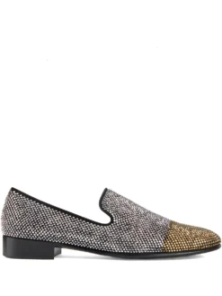 Men Giuseppe Zanotti Lewis Cup Crystal Embellished Loafers