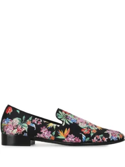 Men Giuseppe Zanotti Floral Print Loafers