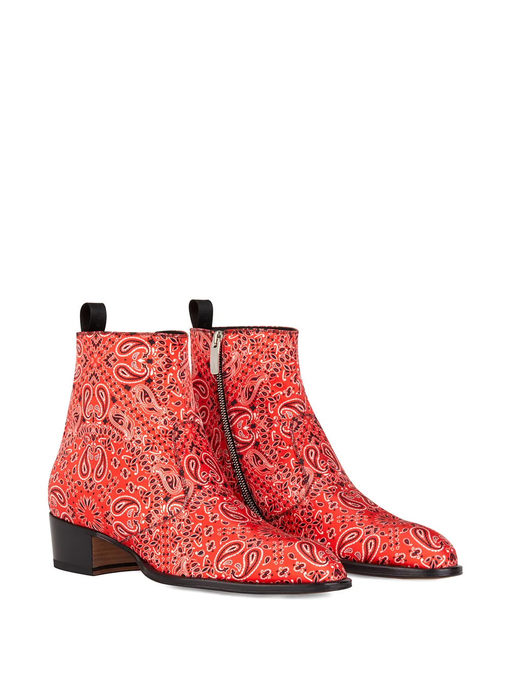 Men Giuseppe Zanotti Paisley Print Ankle Boots 4 Men Giuseppe Zanotti Paisley Print Ankle Boots - Image 2