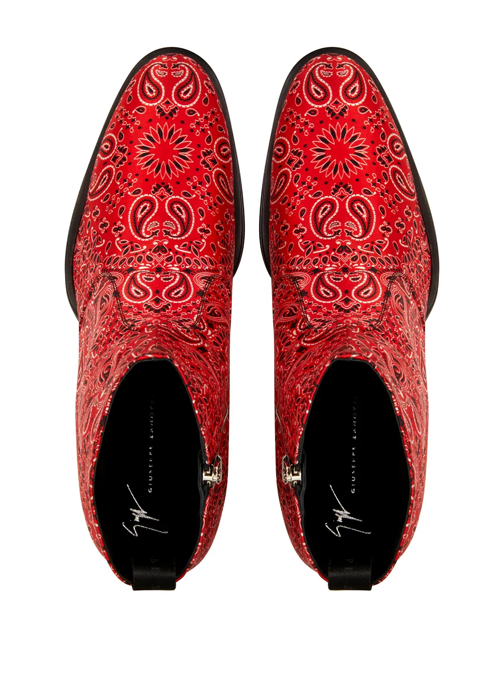 Men Giuseppe Zanotti Paisley Print Ankle Boots 6 Men Giuseppe Zanotti Paisley Print Ankle Boots - Image 4