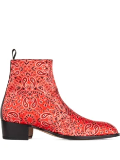 Men Giuseppe Zanotti Paisley Print Ankle Boots