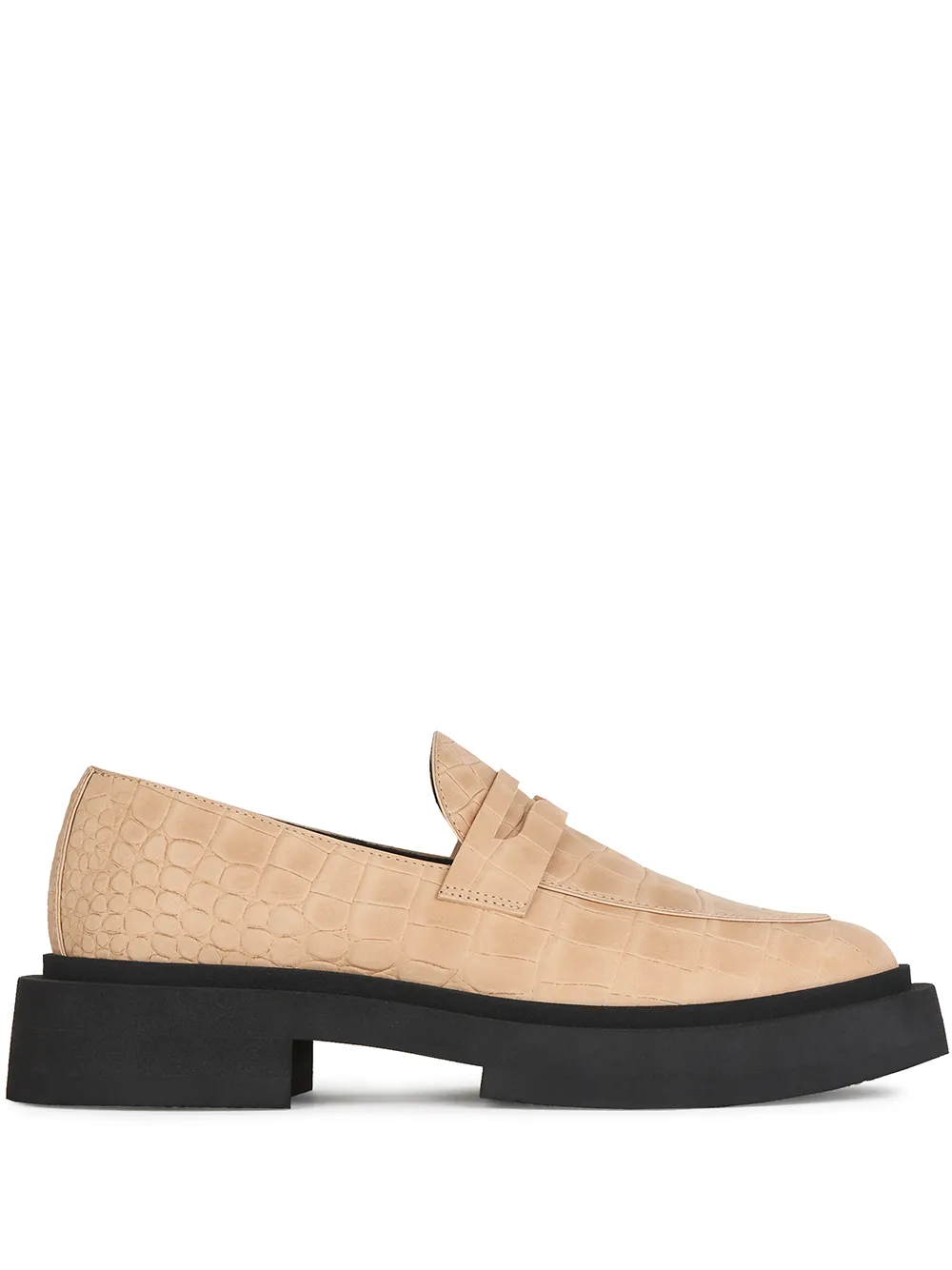 Men Giuseppe Zanotti Crocodile-effect Chunky Sole Loafers 3 Men Giuseppe Zanotti Crocodile-effect Chunky Sole Loafers