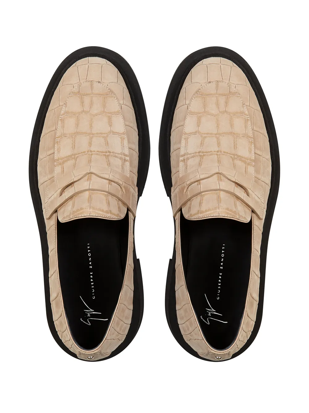 Men Giuseppe Zanotti Crocodile-effect Chunky Sole Loafers 6 Men Giuseppe Zanotti Crocodile-effect Chunky Sole Loafers - Image 4
