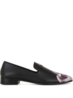Men Giuseppe Zanotti Forever Bloom Leather Loafers