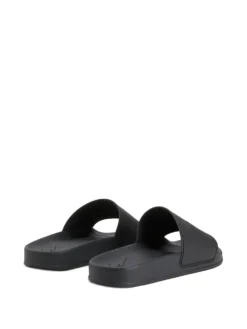 Women Giuseppe Zanotti Brett Signature-print Slides -Giuseppe Zanotti 16788361 33784566 1000