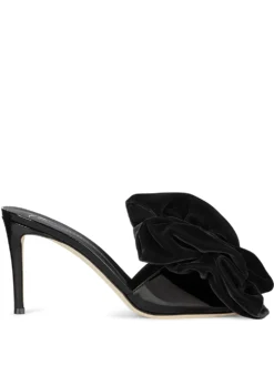 Women Giuseppe Zanotti Bordeaux Bow-embellished Mules