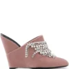 Women Giuseppe Zanotti Deva Crystal-embellished Wedges Mules -Giuseppe Zanotti 16829827 33638860 1000