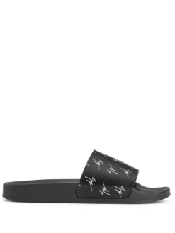Men Giuseppe Zanotti Brett All-over Logo Slides