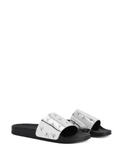 Men Giuseppe Zanotti Metallic Logo Slides -Giuseppe Zanotti 16850802 33463412 1000
