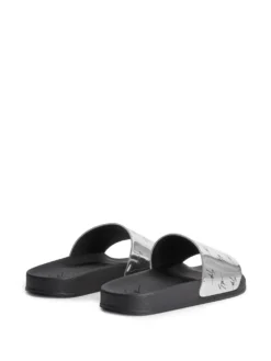 Men Giuseppe Zanotti Metallic Logo Slides -Giuseppe Zanotti 16850802 33465299 1000