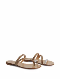 Women Giuseppe Zanotti Hillary Ring Glitter Slides -Giuseppe Zanotti 16852296 34822493 1000