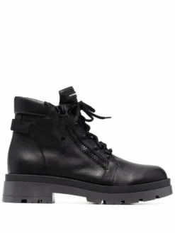 Men Giuseppe Zanotti Logo-patch Lace-up Boots