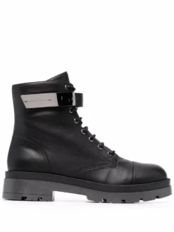 Men Giuseppe Zanotti Engraved-logo Lace-up Boots