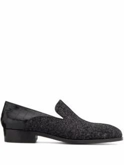 Men Giuseppe Zanotti Benson Glitter-detail Leather Loafers