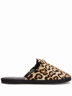 Women Giuseppe Zanotti Leopard-print Slip-on Slippers