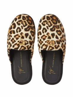 Women Giuseppe Zanotti Domitille Leopard-print Slippers -Giuseppe Zanotti 17052593 34335337 1000