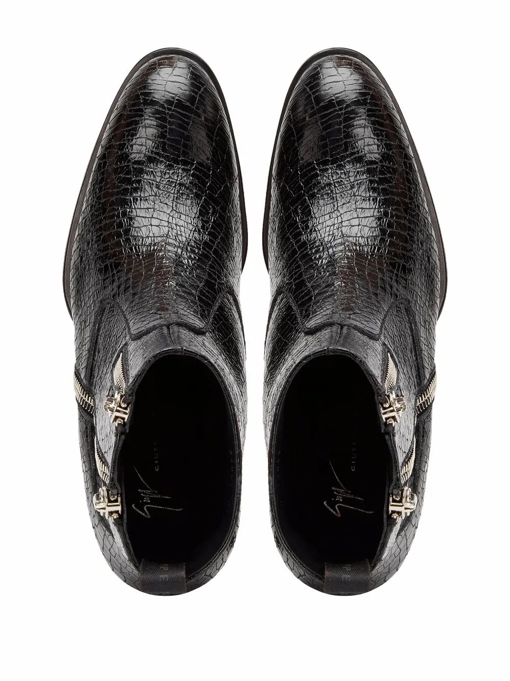 Men Giuseppe Zanotti Garreth Cracked-effect Boots 6 Men Giuseppe Zanotti Garreth Cracked-effect Boots - Image 4