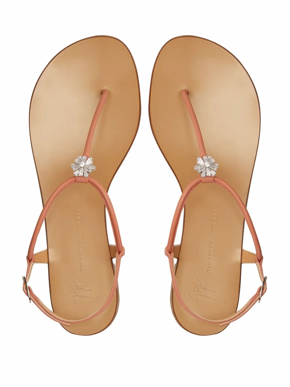 Women Giuseppe Zanotti Floral-applique Leather Flip-flops 6 Women Giuseppe Zanotti Floral-applique Leather Flip-flops - Image 4