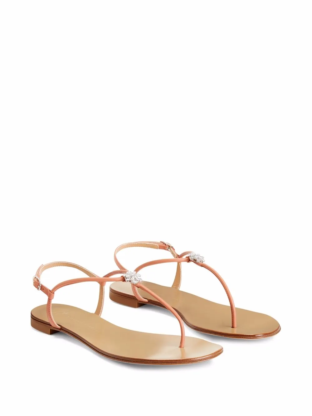 Women Giuseppe Zanotti Floral-applique Leather Flip-flops 4 Women Giuseppe Zanotti Floral-applique Leather Flip-flops - Image 2