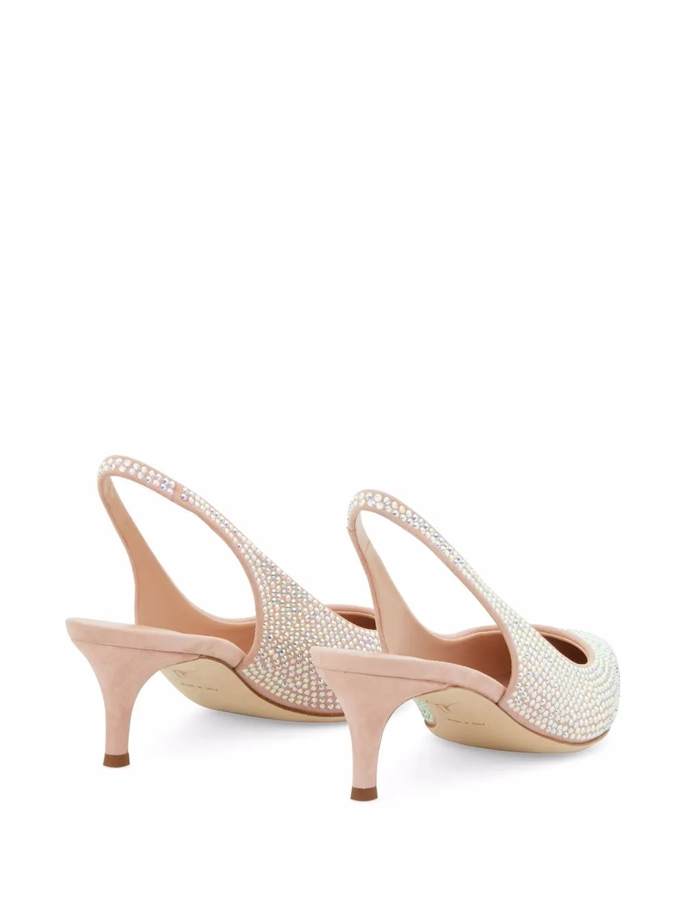 Women Giuseppe Zanotti Mina Crystal-embellished Slingback Pumps 5 Women Giuseppe Zanotti Mina Crystal-embellished Slingback Pumps - Image 3