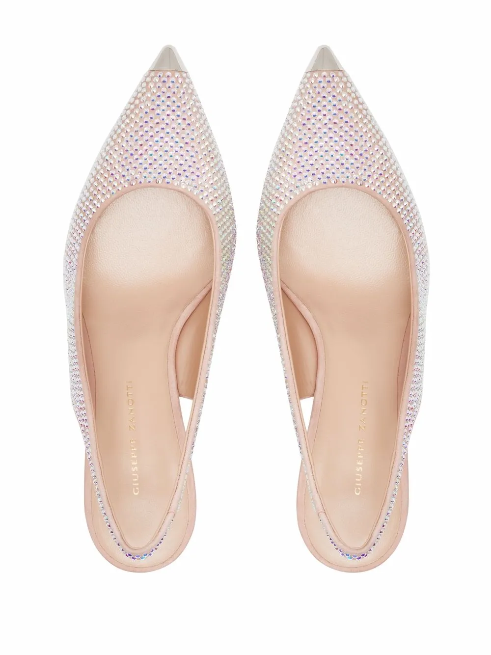 Women Giuseppe Zanotti Mina Crystal-embellished Slingback Pumps 6 Women Giuseppe Zanotti Mina Crystal-embellished Slingback Pumps - Image 4