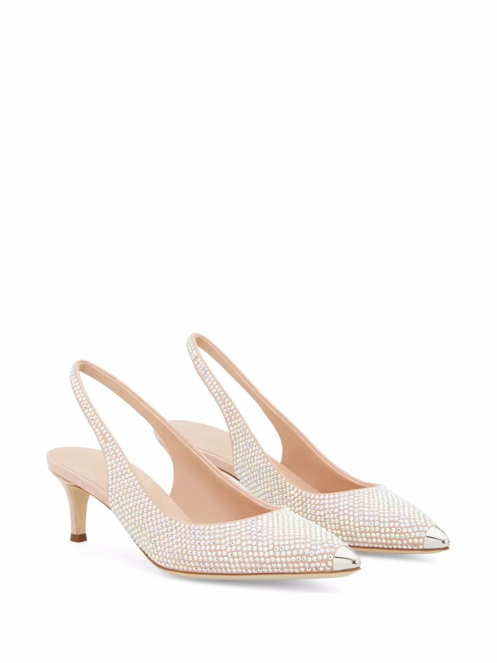 Women Giuseppe Zanotti Mina Crystal-embellished Slingback Pumps 4 Women Giuseppe Zanotti Mina Crystal-embellished Slingback Pumps - Image 2