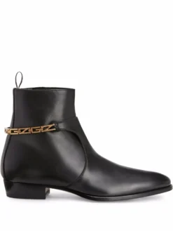 Men Giuseppe Zanotti Enfield Monogram-chain Ankle Boots