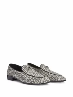 Men Giuseppe Zanotti GZ Rudolph Monogram-print Loafers -Giuseppe Zanotti 17438943 36322858 1000