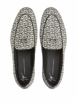Men Giuseppe Zanotti GZ Rudolph Monogram-print Loafers -Giuseppe Zanotti 17438943 36322861 1000