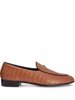 Men Giuseppe Zanotti Archibald Crocodile-effect Loafers