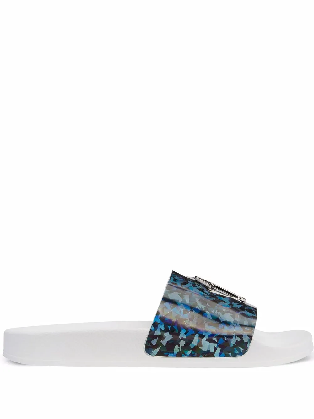 Men Giuseppe Zanotti Brett Iridescent-effect Slides 3 Men Giuseppe Zanotti Brett Iridescent-effect Slides