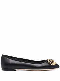 Women Giuseppe Zanotti Amur Leather Ballerina Shoes