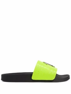 Men Giuseppe Zanotti Brett Logo-patch Sliders