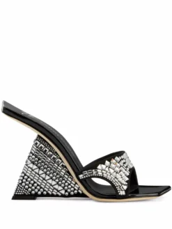 Women Giuseppe Zanotti Akira Shine Crystal-embellished Mules