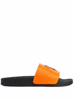 Men Giuseppe Zanotti Brett Crocodile-embossed Sliders