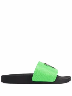 Men Giuseppe Zanotti Brett Crocodile-effect Leather Slides
