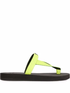 Men Giuseppe Zanotti Hydra Leather-trim Flip-flops